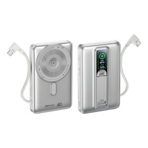 Remax 10000mAh 40W Magnetic Wireless Power Bank Silver
