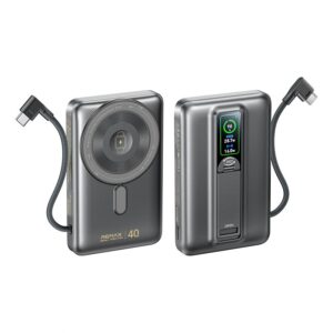 Remax 10000mAh 40W Magnetic Wireless Power Bank - Black