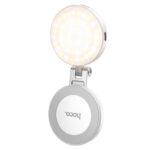 Hoco MagSafe Compatible Magnetic LED Selfie Light with Mirror and Phone Stand