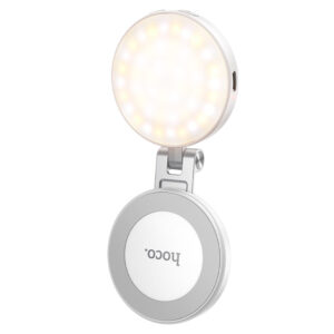 Hoco MagSafe Compatible Magnetic LED Selfie Light with Mirror and Phone Stand