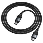 Hoco 240W USB-C to USB-C Braided Charging Cable with Magnetic Detachable Connector