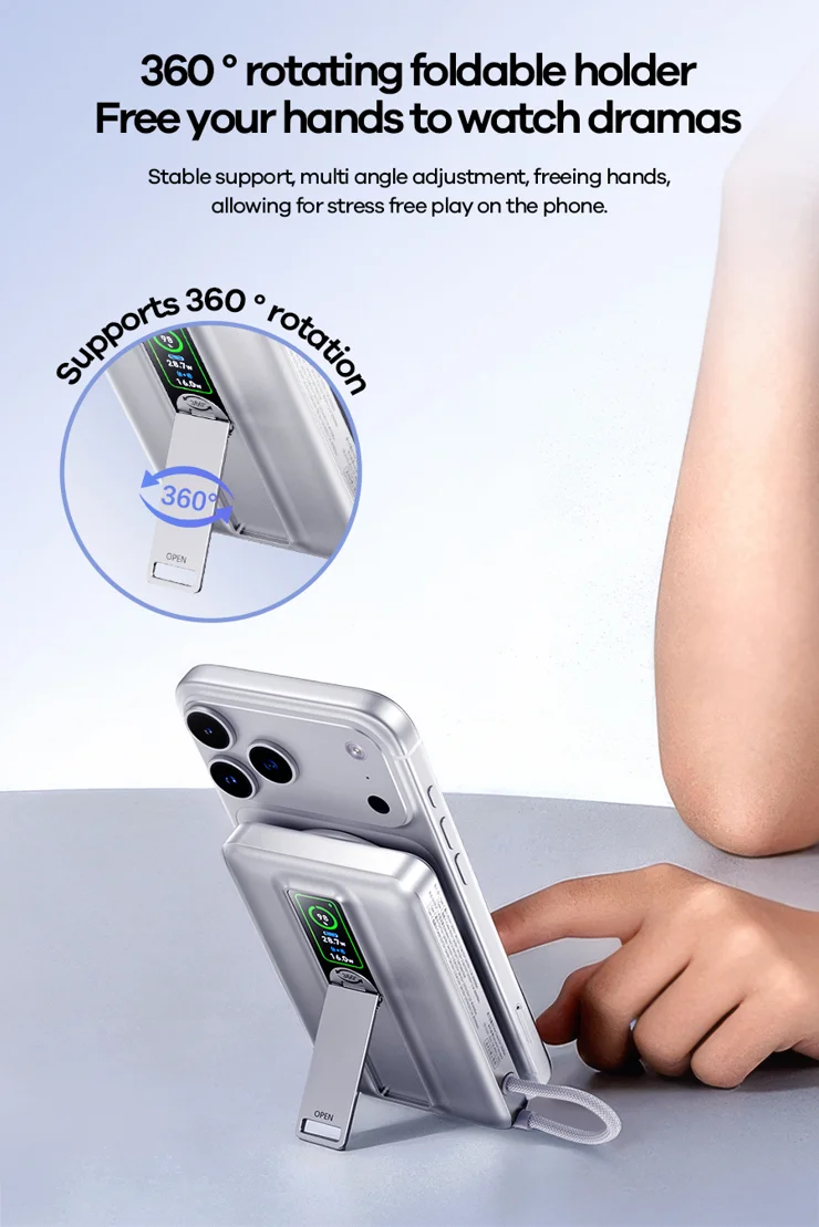 Remax 10000mAh 40W Magnetic Wireless Power Bank Silver