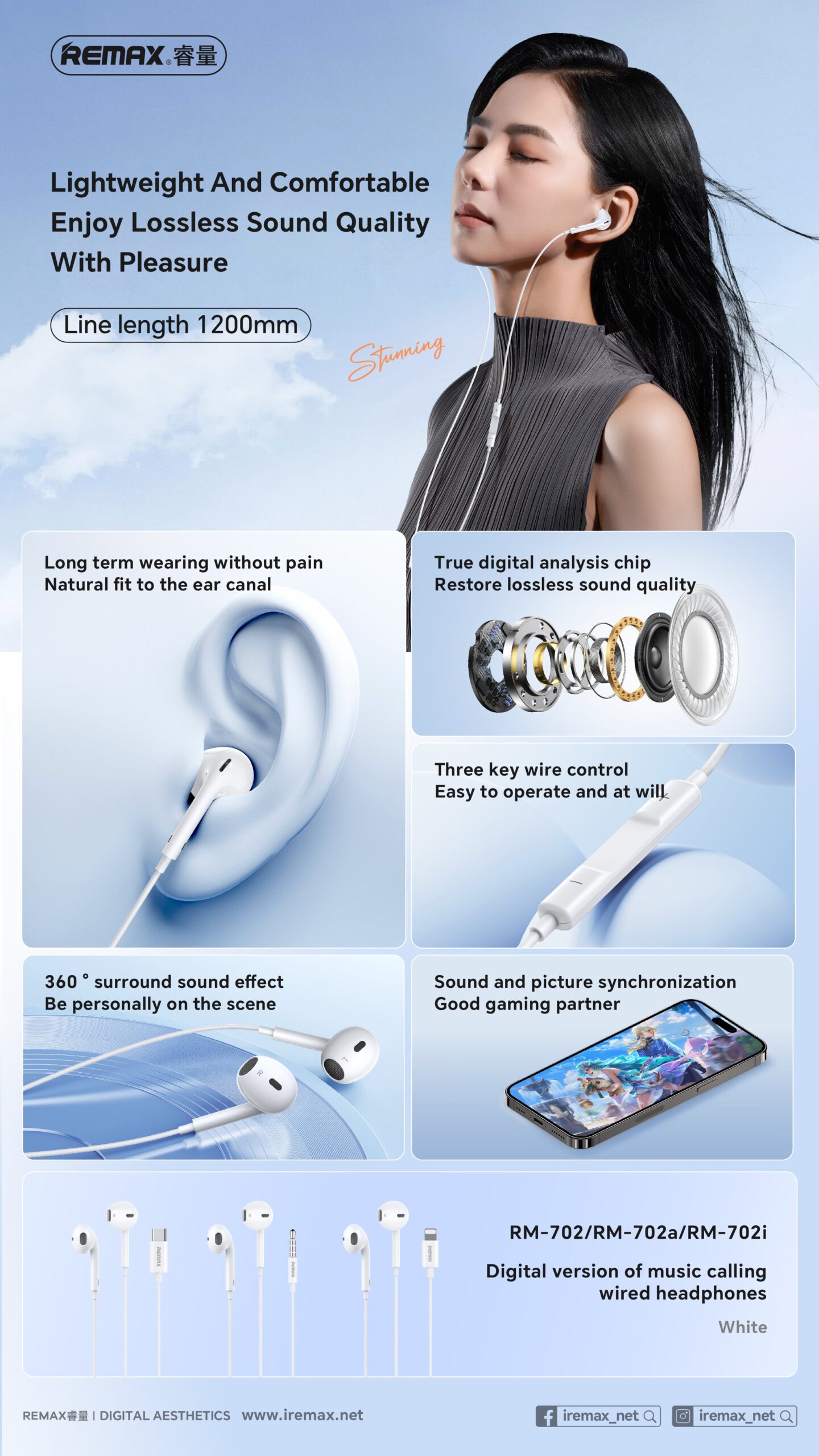 Remax Wired Earphones 3.5mm