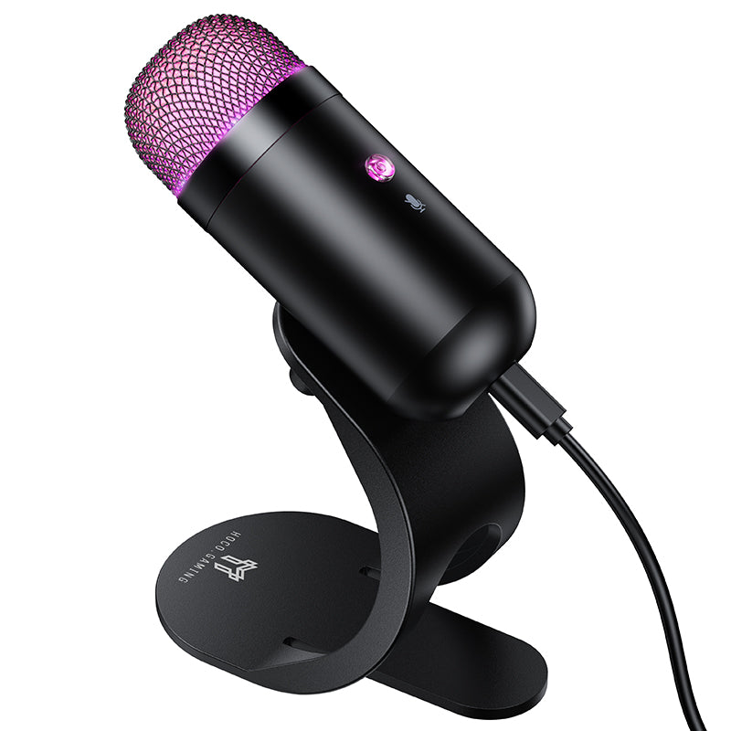 Hoco USB-C RGB Gaming Microphone Omnidirectional with Noise Reduction