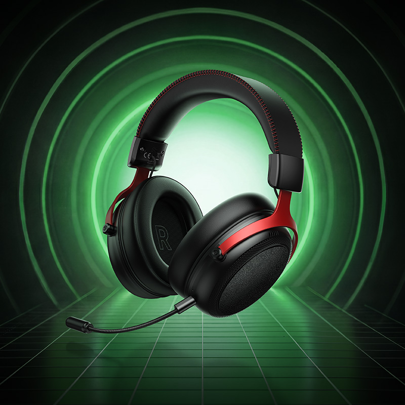 Hoco Premium Gaming Headset with Wired & Wireless Modes, Omnidirectional Detachable Microphone